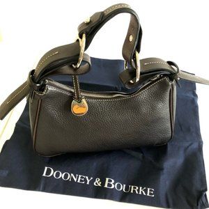Dooney& Bourke  Pebbled Black Leather Satchel Bag